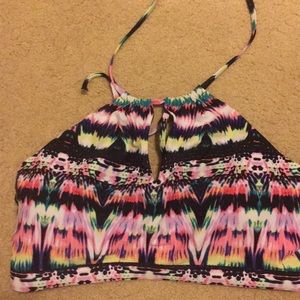 Athleta tie dye key hole bikini halter top only